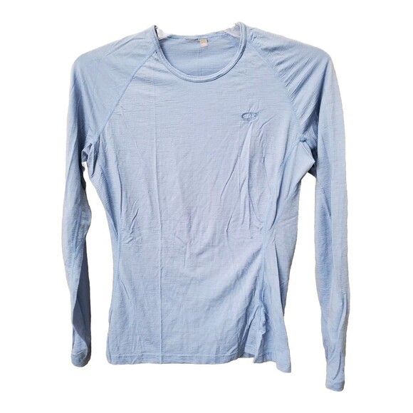 Icebreaker Tops - Icebreaker Women's Blue Merino Wool Base Layer Long Sleeve T-Shirt Size XL